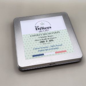 Les delices du cbd huile resine fleurs indoor francais - coffret 5 pré-roulés CBD