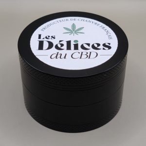 Les delices du cbd huile resine fleurs indoor francais - grinder noir