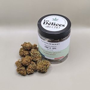 Les delices du cbd huile resine fleurs indoor francais - pot strawberry