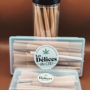 Les delices du cbd huile resine fleurs indoor francais - gamme cône pré-roulés